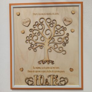 quadro albero della vita con scritte personalizzate