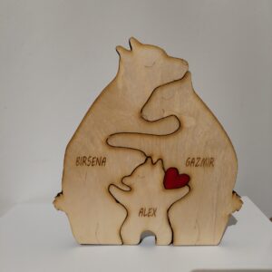 FAMIGLIA ORSI IN LEGNO