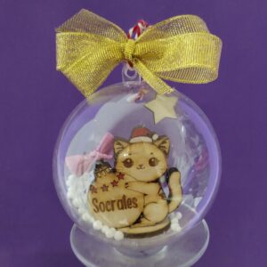 PALLINA GATTO CON NOME PERSONALIZZATO