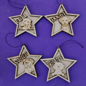 STELLE PERSONALIZZATE CON CANE E NOME
